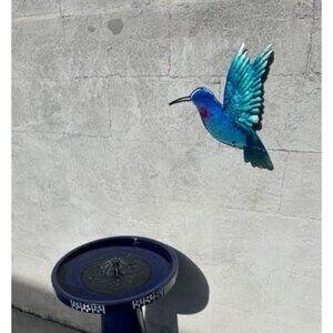 Metal Hummingbird Wall Decor Bathroom Glass Art Iron Sculpture Outdoor